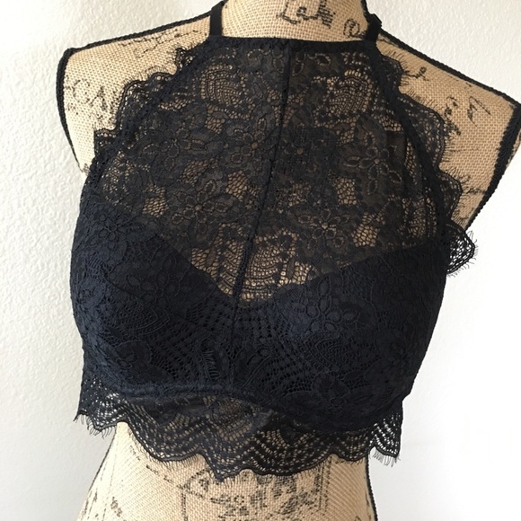 PINK push up/ Pigeonnat black lace bralette - Picture 6 of 8